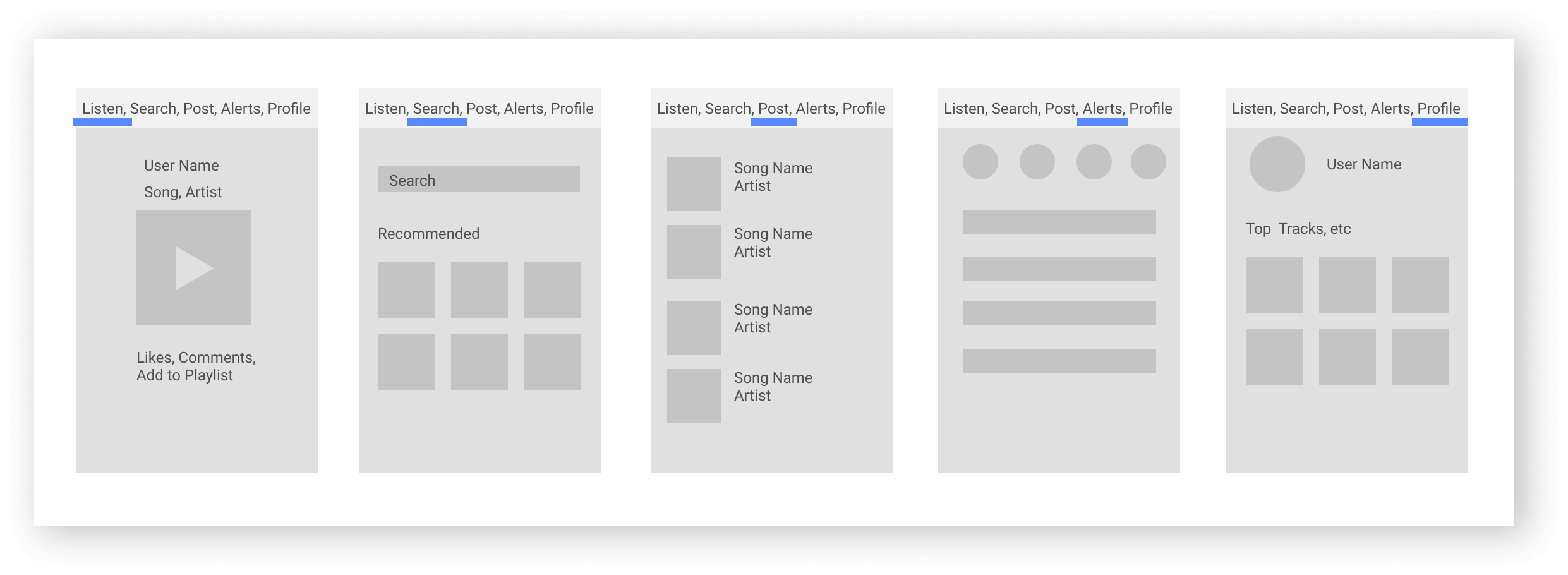 early wireframe